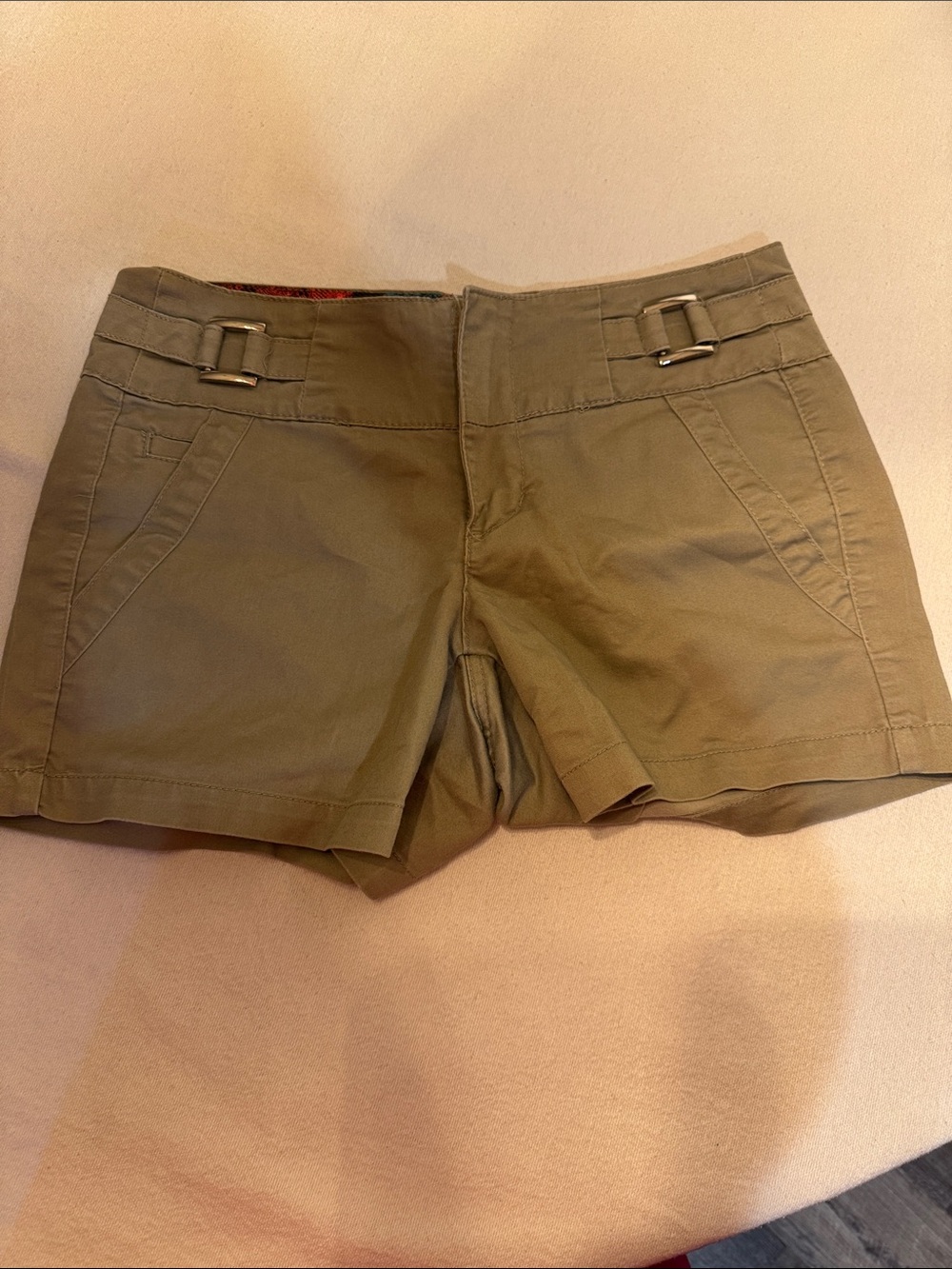 Women’s lightweight Olive shorts.